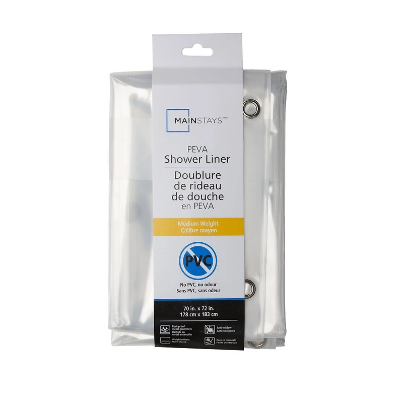 Doublure de rideau de douche en PEVA orbite de Mainstays Doublure de rideau de douche
