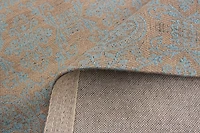 ECARPETGALLERY Tapis Fait à la Main pour Salon, Salle à Manger et Chambre à Coucher Contemporain Collection Collage 4'9" x 6'9" en Bleu