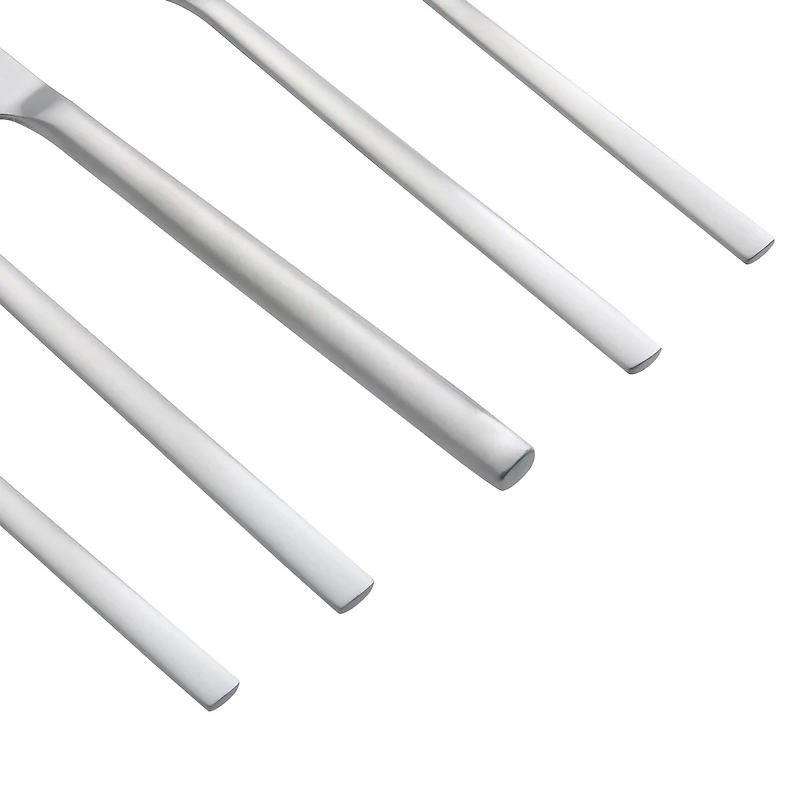 Better Homes & Gardens Holden Ensemble de couverts 20 pièces en acier inoxydable Argenté satiné Ensemble de couverts en satin 20 pièces BHG