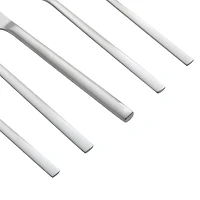 Better Homes & Gardens Holden Ensemble de couverts 20 pièces en acier inoxydable Argenté satiné Ensemble de couverts en satin 20 pièces BHG