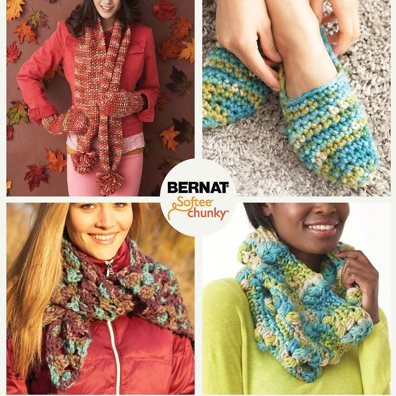 Bernat® Softee® Chunky™ Ombre Yarn, Acrylic #6 Super Bulky, 2.8oz/80g, 77 Yards