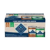 Blue Buffalo , Assortiment de Recettes Maison pour Chiens Adultes, Agneau et Dinde en Conserve, Format Varié