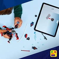 LEGO Marvel Miles Morales Mech vs. Spider-Man 2099 Building Toy for Boys & Girls - Poseable Super Hero Mech & 2 Marvel Minifigures for Kids & Fans, Ages 6+ - Gift Idea for Birthdays - 76337