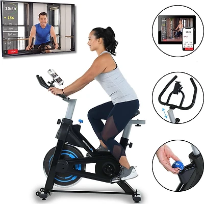 Vélo de cyclisme d’intérieur Exerpeutic avec Bluetooth et application MyCloudFitness