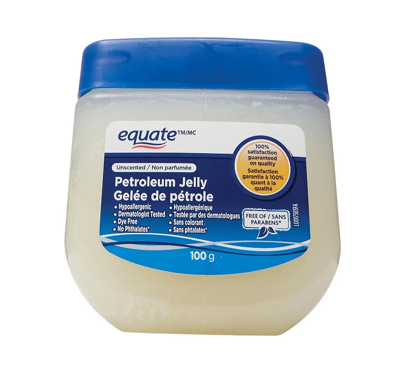 Equate Petroleum Jelly, Original, Unscented, 100G, Unscented Petroleum Jelly, 100 g