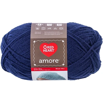 Red Heart® Amore™ Yarn, Polyester #4 Medium, 3.5oz/100g, 198 Yards
