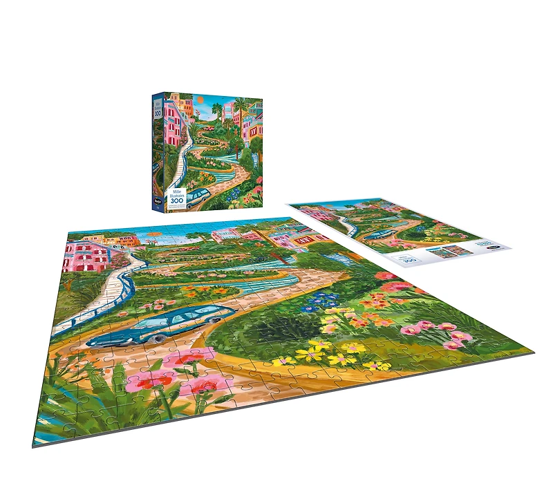 RoseArt - Illustrations modernes 300 pièces - Lombard Street San Francisco - Puzzle emboîtable pour adulte