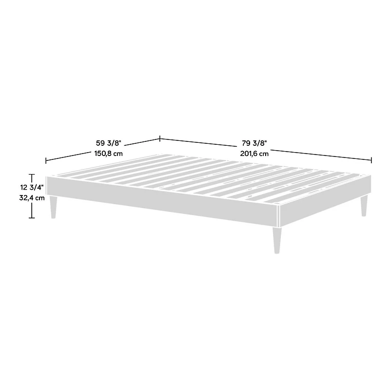 Sauder La Collection Cannery Bridge Lit Plate-forme, Finition Complements Sindoori Mango, 429425