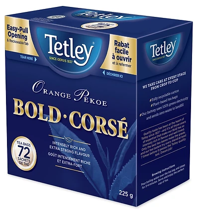 Tetley Orange Pekoe Bold Tea 72ct