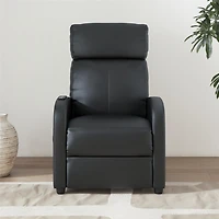 DHP Harrison Pushback Recliner with Massage Backrest, Black Faux Leather