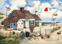 Buffalo Games Rootbeer Break at the Butterfields 500-Piece Interlocking Jigsaw Puzzle for Adults Ages 14+