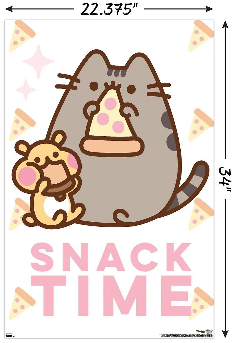 Pusheen - Snack Time Wall Poster, 14.725" x 22.375" Framed