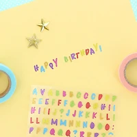 CRAFTY & CO. Alphabet Stickers Black, 518 pcs, 2 Sheets, ALPHA STKR 518PC COL