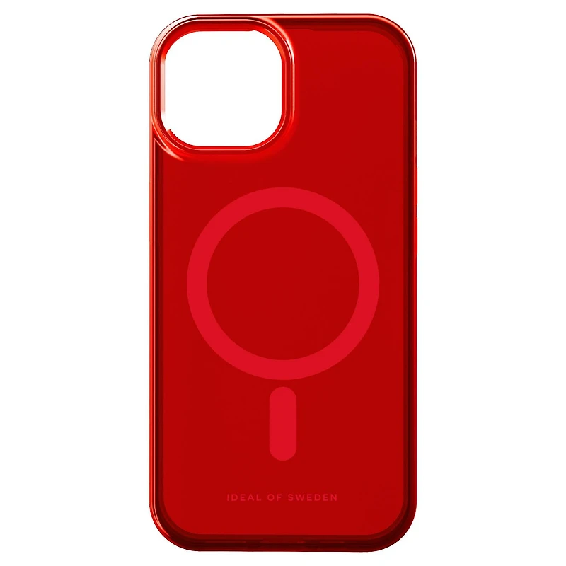 Ideal of Sweden Étui Clear Mid Rouge Radieux pour MagSafe iPhone 16e/15/14/13