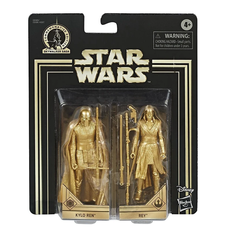 Star Wars Saga Skywalker, figurines Kylo Ren et Rey de 9,5 cm du film Star Wars : Les Derniers Jedi