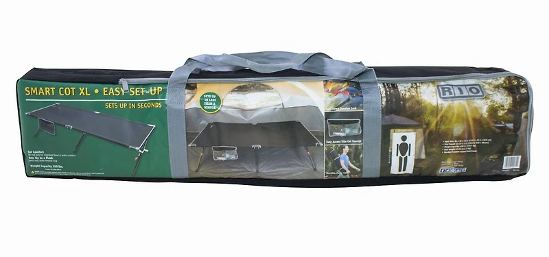 Lit de camp intelligent très grand – Noir
