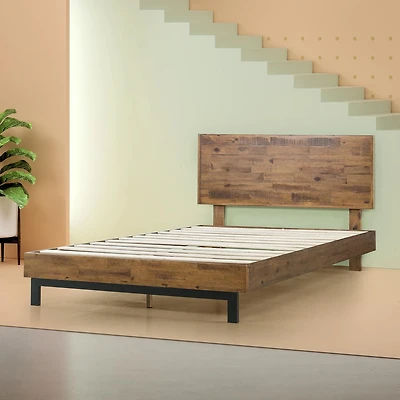 Lit plateforme Zinus Tricia / Sommier de matelas / Remplacement du sommier / Marron