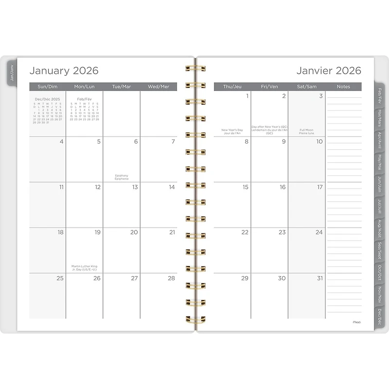 Agenda hebdomadaire Mead® Posey 2026 Agenda