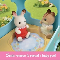 Autobus ensoleillé de la garderie de Calico Critters, véhicule pour les poupées