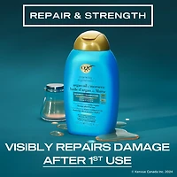 OGX Renewing + Argan Oil of Morocco Shampoo, Damage Repair Shampoo & Argan Oil to Help Strengthen & Repair Dry, Damaged Hair, Paraben-Free, Sulfate-Free Surfactants, 750 mL