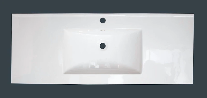 American Imaginations 48 po. Ensemble de dessus en céramique W 1 trou en couleur blanche - drain incl. AI-32425