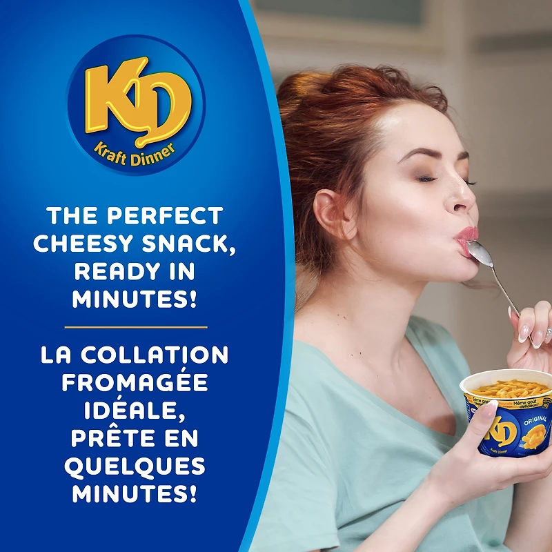 Kraft Dinner Original Macaroni & Cheese Snack Cups, 58g, 4 Cups