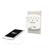 Adaptateur USB à 3 prises Westinghouse pour prise murale À 3 prises