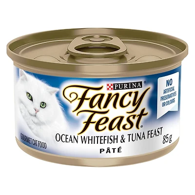 Fancy Feast Pate Festin de Poisson Blanc et de Thon Nourriture pour Chats 85 g