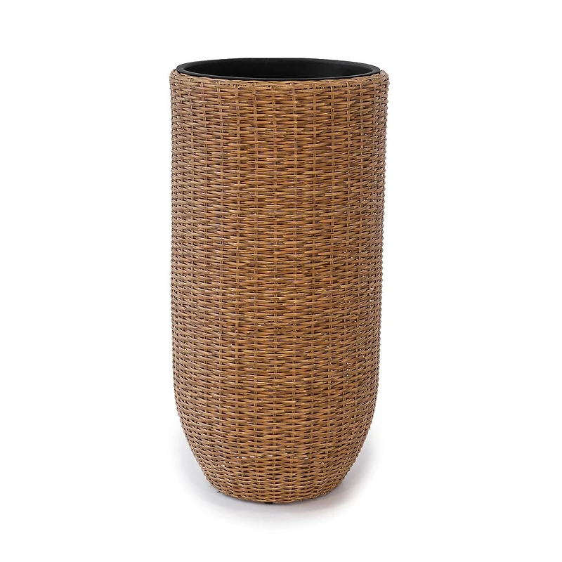 Rolland XL Rattan Planter Light Brown, 35.4"