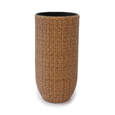 Rolland XL Rattan Planter Light Brown, 35.4"
