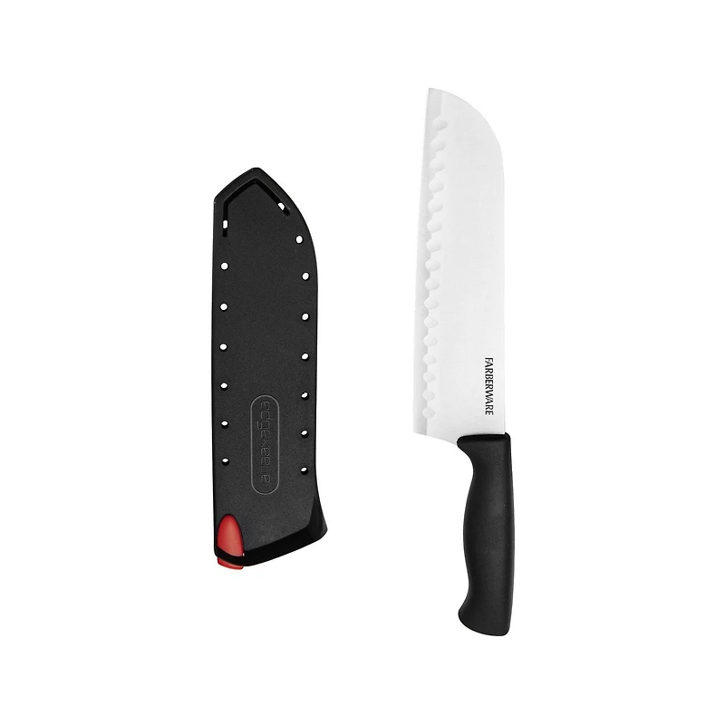 Farberware 7" Santoku Knife with Self Sharpening Sleeve