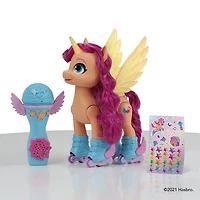 My Little Pony: A New Generation Sunny Starscout en rollers, jouet interactif de 22,5 cm avec télécommande, 50 réactions, lumières