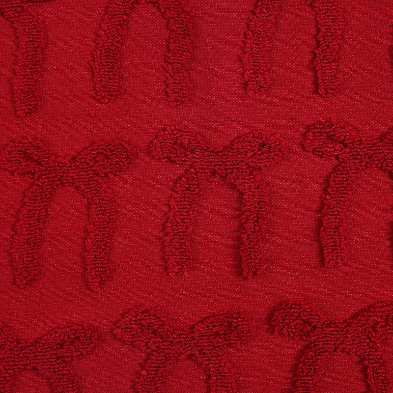 Holiday Time Bows Jacquard Hand Towels, 2-Pack, 100% Cotton