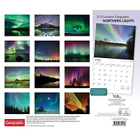 Wyman Publishing Canadian Geographic Northern Lights 2024 14x24 Inch Deluxe Wall Calendar, 9781525611728