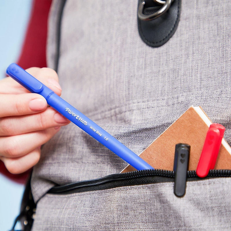 Stylos-bille Paper Mate Write Bros, encres assorties, pointe moyenne (1,0 mm), 10 unités 10 unités