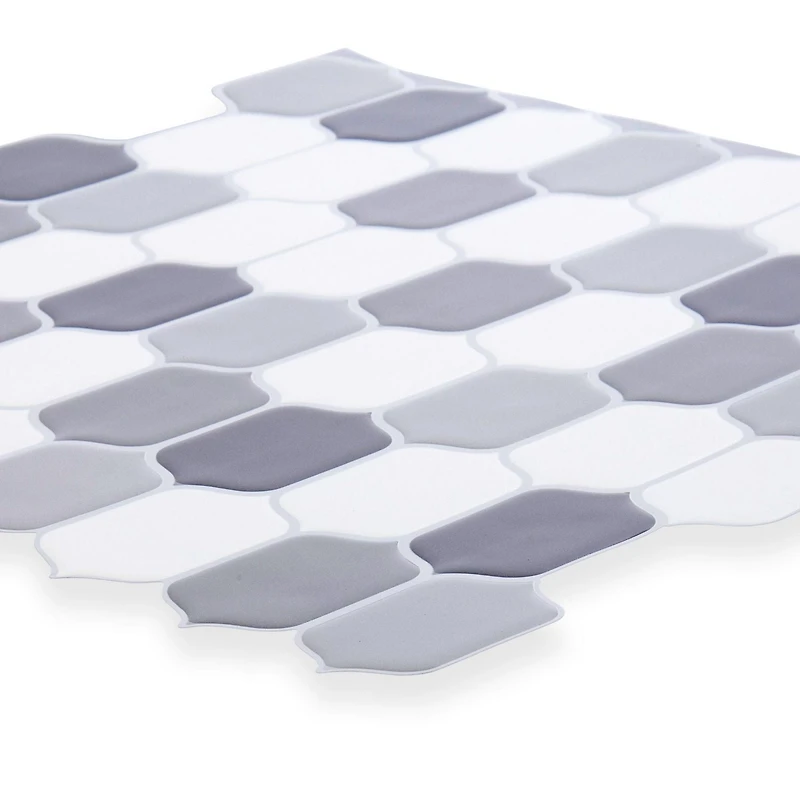 Truu Design Decorative Self-Adhesive Peel and Stick Backsplash Oval Wall Tiles