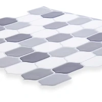 Truu Design Decorative Self-Adhesive Peel and Stick Backsplash Oval Wall Tiles