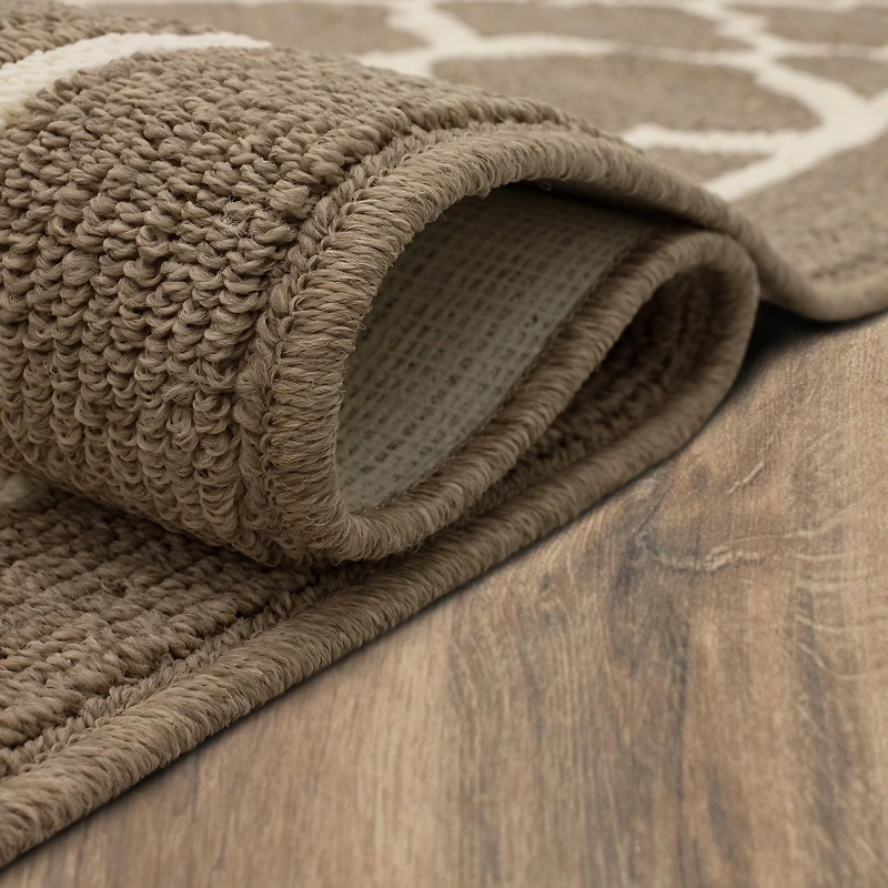 Hometrends Lawson Taupe Polyester Area Rug