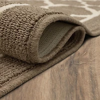 Hometrends Lawson Taupe Polyester Area Rug