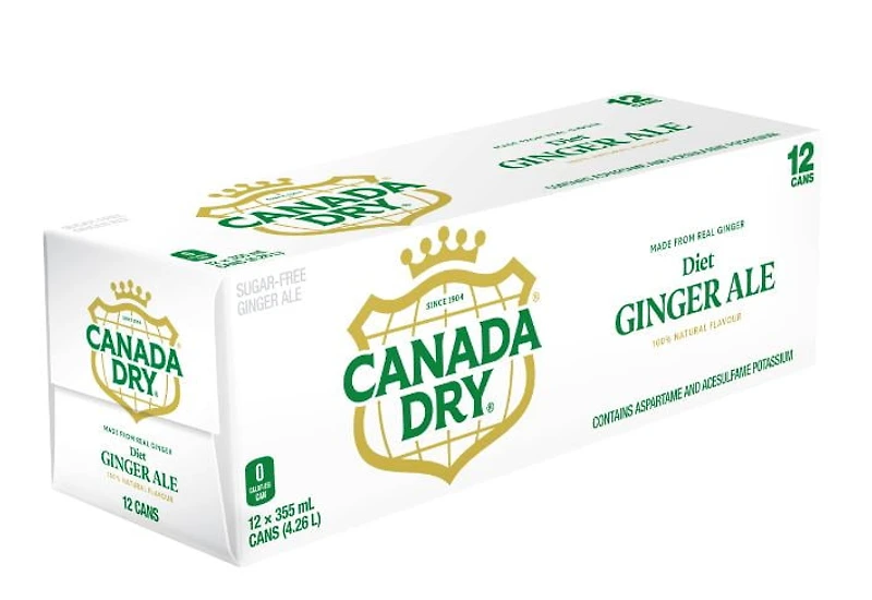 Canada Dry® Diet Ginger Ale 355 mL Cans, 12 Pack, 12 x 355 mL