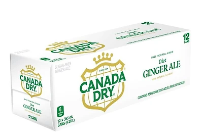 Canada Dry® Diet Ginger Ale 355 mL Cans, 12 Pack, 12 x 355 mL