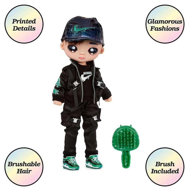 Poupée-mannequin Na Na Na Surprise Teens – Parker Scorch, poupée garçon en tissu doux de 11 po (28 cm), inspirée d’un dragon