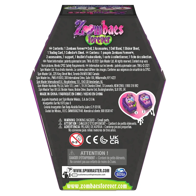 Zombaes Forever, Surprise Collectible Figure with Doll Accessories and Coffin (Styles May Vary), 3.5-inch, Kids Toys for Girls Ages 4 and up, Figure with Doll Accessories