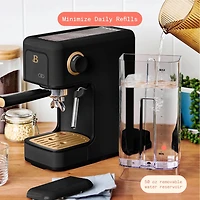 Beautiful Slim Espresso Maker with 20-Bar Pressure, White Icing by Drew Barrymore