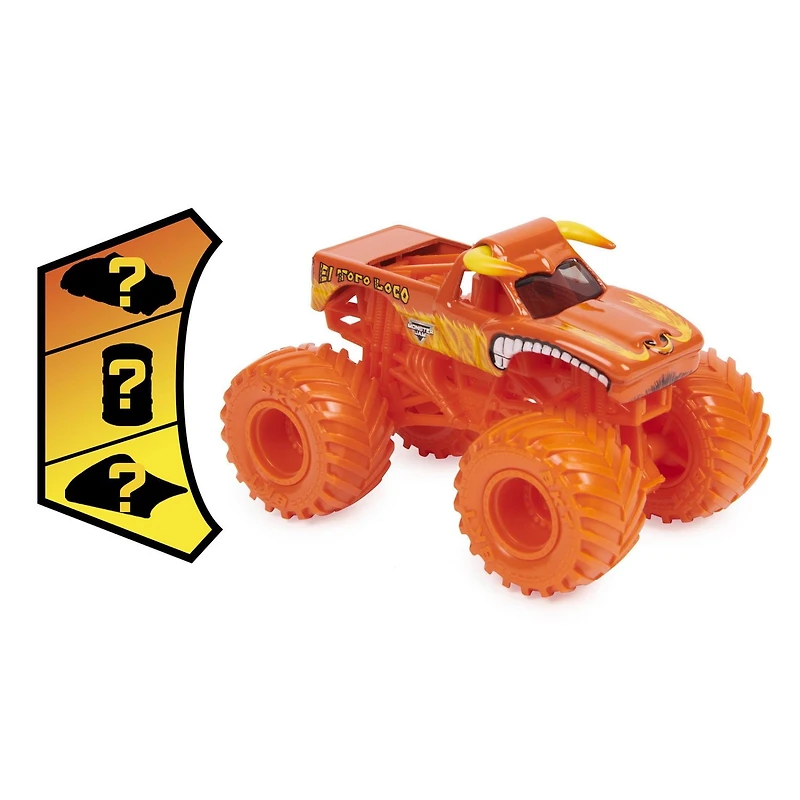 Monster Jam, Monster truck El Toro Loco officiel, véhicule en métal moulé, échelle 1:64, jouets pour garçons à partir de 3 ans