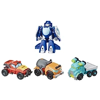 Playskool Heroes Transformers Rescue Bots Academy Academy Rescue Team Pack, 4 Collectible 4.5-inch Converting Action Figures, Toys for Kids Ages 3 and Up