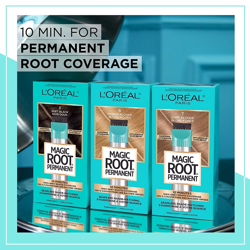 L'Oréal Paris Magic Root Permanent Hair Dye, Permanent Root Touch Up, 100% Grey Coverage, 1un