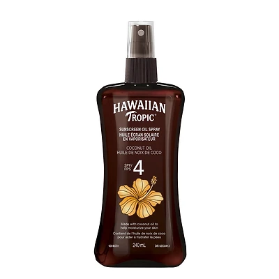 Huile solaire en vaporisateur à pompe de Hawaiian TropicMD, FPS 4 240 ml