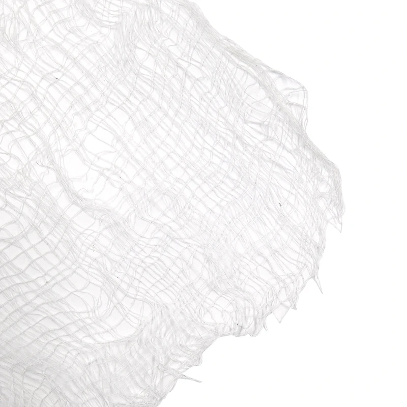 Gaze blanche effrayante d'Halloween, 65"W x 84"H, décoration en tissu, décoration extérieure, par Way to Celebrate