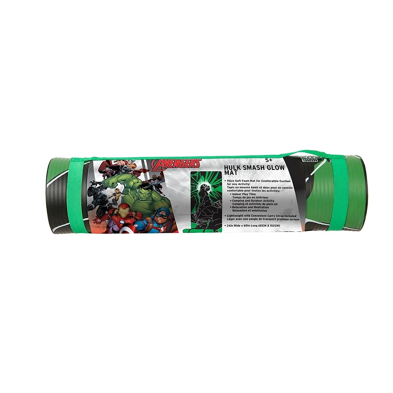 Marvel Hulk Smash 10mm Exercise Mat - 24” x 60" – Green/Black